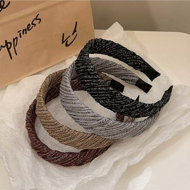 Aukštos klasės vilnos plataus krašto galvos apdangalas Madingi plaukų aksesuarai, skirti moterims, universalus plaukų segtukas, lankelis mergaičių galvos apdangalai Nauji