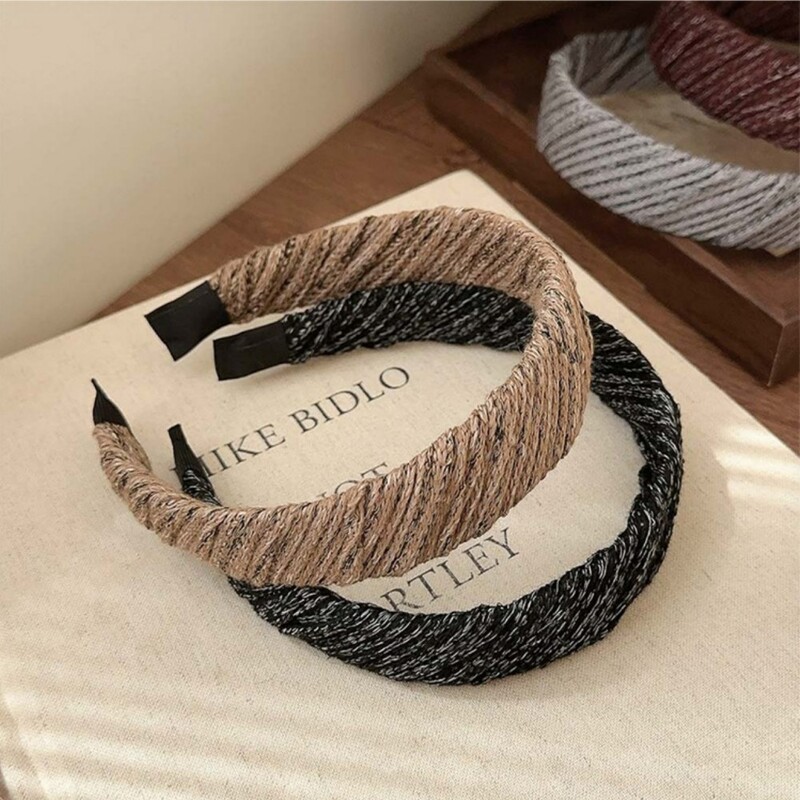 Aukštos klasės vilnos plataus krašto galvos apdangalas Madingi plaukų aksesuarai, skirti moterims, universalus plaukų segtukas, lankelis mergaičių galvos apdangalai Nauji