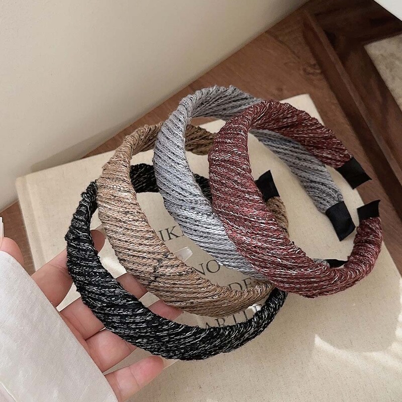 Aukštos klasės vilnos plataus krašto galvos apdangalas Madingi plaukų aksesuarai, skirti moterims, universalus plaukų segtukas, lankelis mergaičių galvos apdangalai Nauji