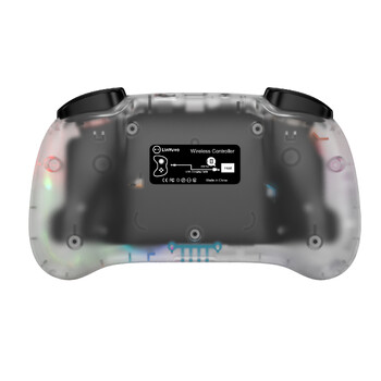 LinYuvo KS39B Wireless Pro Controller για Switch/Lite/OLED/Android/macOS, Ρυθμιζόμενο Turbo, Κίνηση κραδασμών, Gyro, Διαφανές