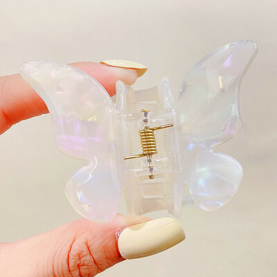 Acetat leptir kopča za kosu s kopčom za kosu s mramornim uzorkom Ženska kosa s gradijentom u obliku račića Zatiljak za kosu Kosa za morskog psa Dodaci za kosu