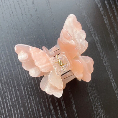 Acetat leptir kopča za kosu s kopčom za kosu s mramornim uzorkom Ženska kosa s gradijentom u obliku račića Zatiljak za kosu Kosa za morskog psa Dodaci za kosu