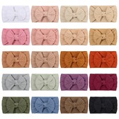 Horúce jesenné farebné mašle PANTONE pre dievčatká, elastické vlasové pásky, bavlnené turbany s mašľou, detské pokrývky hlavy, vlasové doplnky