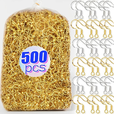 100/500 vnt. „Pasidaryk pats“ auskarų išvados Auskarai Užsegimai Kabliukai Nerūdijančio plieno Hipoalerginiai auskarai Gamyba Priedai Kabliukas Auskaras