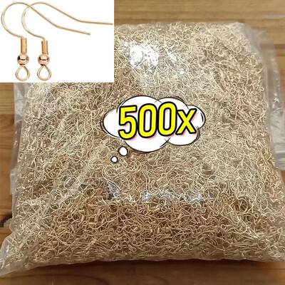 100/500db DIY Fülbevaló Találatok Fülbevalók Kapcsok Horgok Rozsdamentes acél hipoallergén fülbevaló készítés Kiegészítők Horog Füldrót
