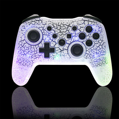 GAMINJA Wireless Gamepad LED CRACK FOLYAMAT Nintendo Switch TV Box PS3 Joystick vezérlőhöz Hat tengelyes giroszkóp, kettős vibráció
