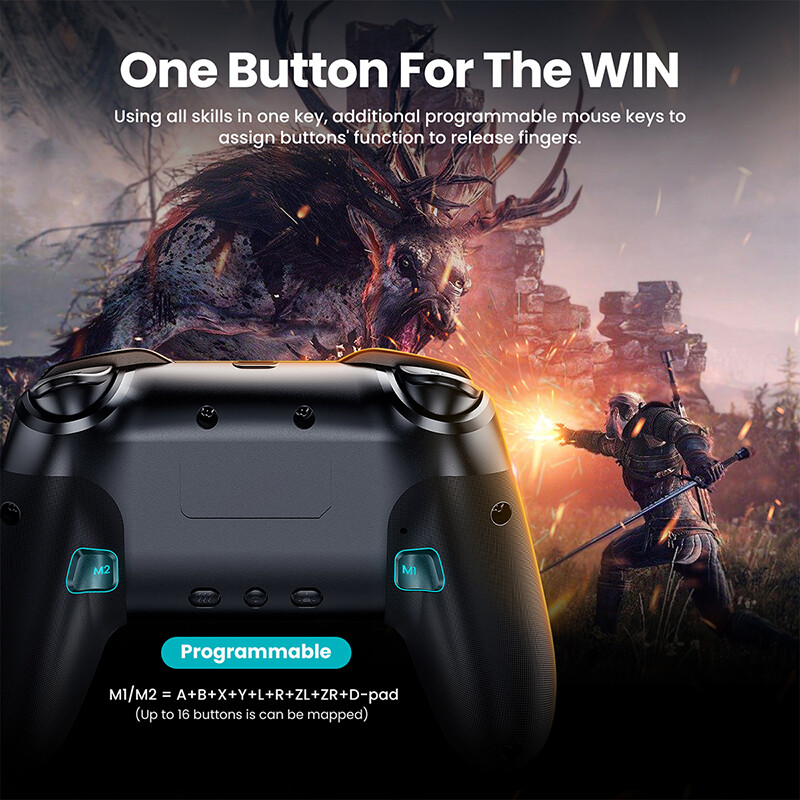 Controlere de comutare fără fir, compatibile cu controlerele Switch Pro pentru comutator/Switch Lite/OLED/PC, împerechere cu o singură tastă Baterie de 1000 mAh