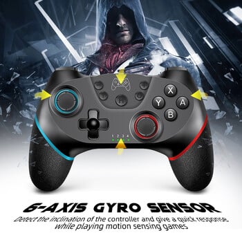 AceGamer Wireless Controller Bluetooth Gamepads διπλής δόνησης έξι αξόνων για Switch Pro OLED κονσόλα ελέγχου Τηλεφωνικό Joystick PC