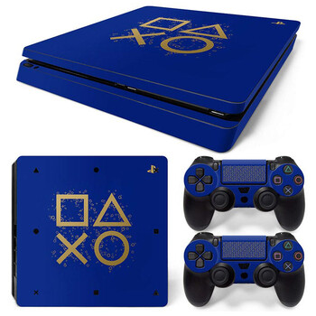 За PS4 Slim Console Skin Full Vinyl Decal Защитен стикер Капак за PS4 Slim Controller