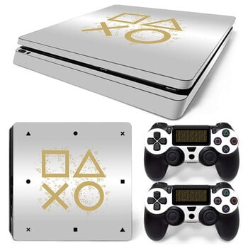 За PS4 Slim Console Skin Full Vinyl Decal Защитен стикер Капак за PS4 Slim Controller