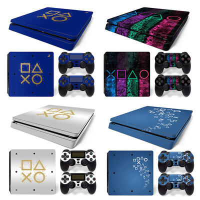 За PS4 Slim Console Skin Full Vinyl Decal Защитен стикер Капак за PS4 Slim Controller