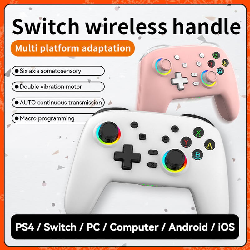 Pre Switch Pro bezdrôtový Bluetooth ovládač Switch Gamepad vibruje darček k narodeninám, joystick, herná konzola