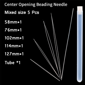 New Beading Needles Twisted Needle Center ανοιγόμενη καρφίτσα με χάντρες Κοσμήματα από ανοξείδωτο χάλυβα Κατασκευή DIY Κολιέ Βραχιόλι Εργαλεία Ευρήματα