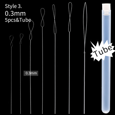 Új gyöngyfűző tűk csavart tű közepén nyitó gyöngyös tű rozsdamentes acél ékszer készítés barkácsolás nyaklánc karkötő eszközök megállapítások