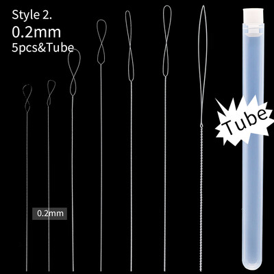 Új gyöngyfűző tűk csavart tű közepén nyitó gyöngyös tű rozsdamentes acél ékszer készítés barkácsolás nyaklánc karkötő eszközök megállapítások