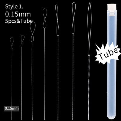 Új gyöngyfűző tűk csavart tű közepén nyitó gyöngyös tű rozsdamentes acél ékszer készítés barkácsolás nyaklánc karkötő eszközök megállapítások