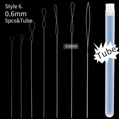 Új gyöngyfűző tűk csavart tű közepén nyitó gyöngyös tű rozsdamentes acél ékszer készítés barkácsolás nyaklánc karkötő eszközök megállapítások