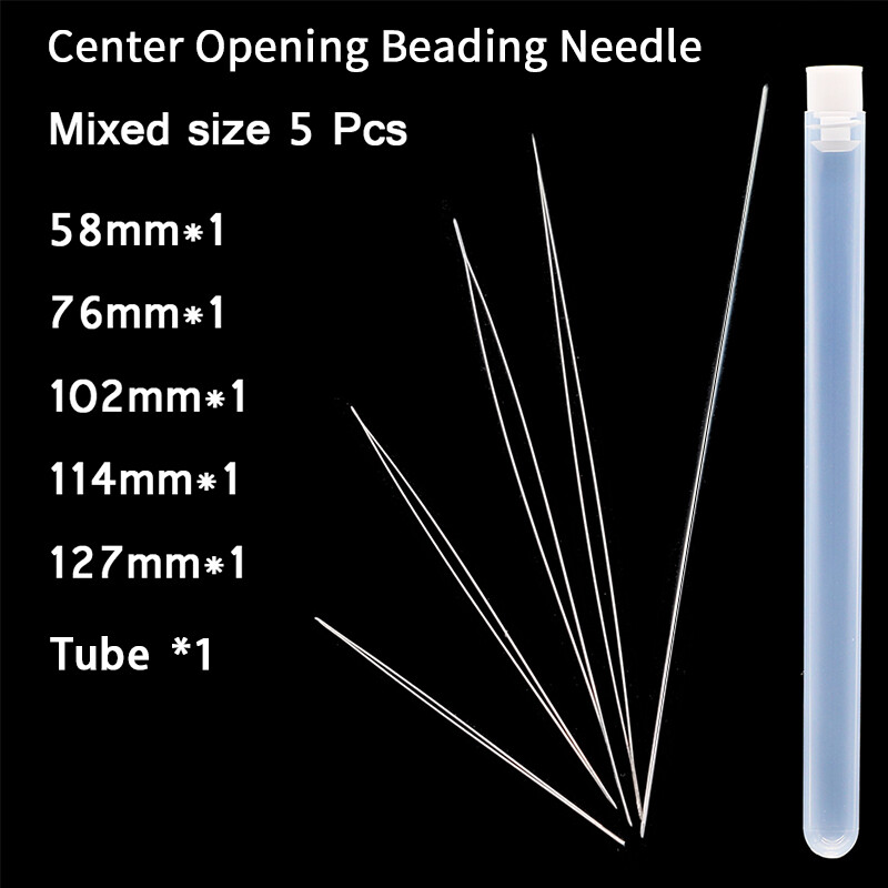 Új gyöngyfűző tűk csavart tű közepén nyitó gyöngyös tű rozsdamentes acél ékszer készítés barkácsolás nyaklánc karkötő eszközök megállapítások