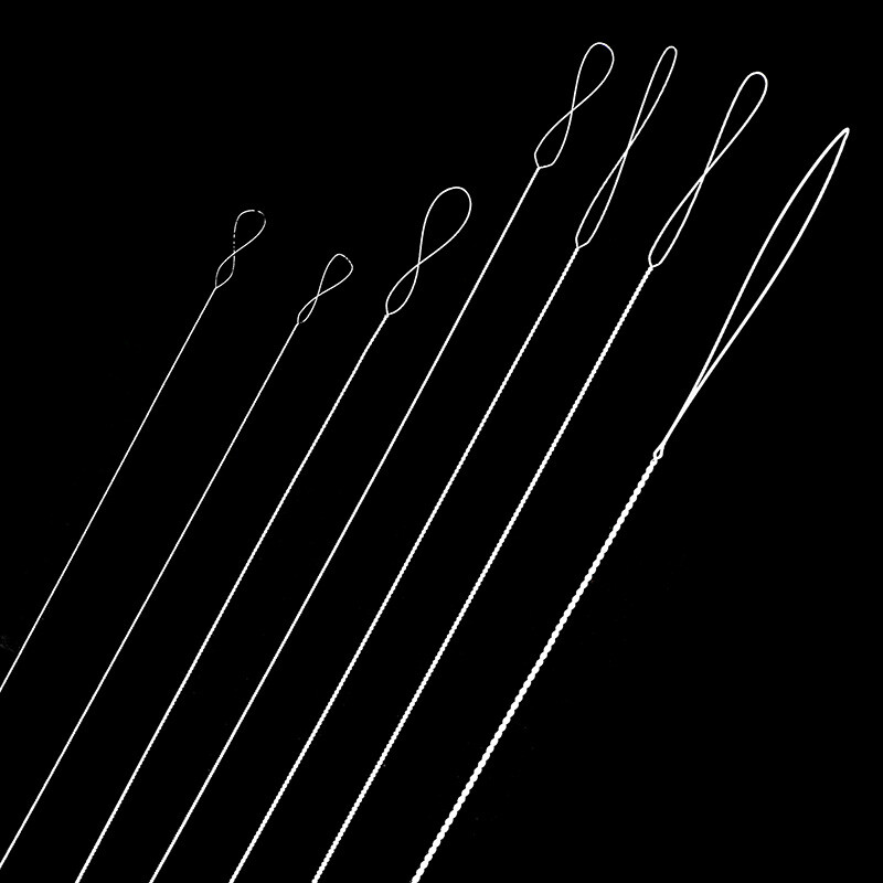 Új gyöngyfűző tűk csavart tű közepén nyitó gyöngyös tű rozsdamentes acél ékszer készítés barkácsolás nyaklánc karkötő eszközök megállapítások