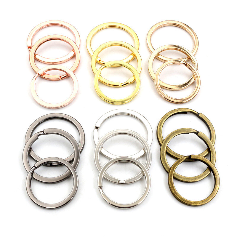20kom 25-30 mm pozlaćeni privjesak za ključeve privjesak za ključeve s kopčom Nalazi privjesak za ključeve Split Ring privjesak za ključeve za izradu nakita