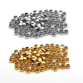 100-200Pcs 1.5 2 2.5 3mm Kuglični čep od nehrđajućeg čelika Crimp End Perle za pozicioniranje razmaknice za DIY izradu nakita narukvice