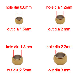 100-200Pcs 1.5 2 2.5 3 mm топка от неръждаема стомана Кримпирани крайни мъниста Позициониращи дистанционни мъниста за гривни за изработка на бижута Направи си сам