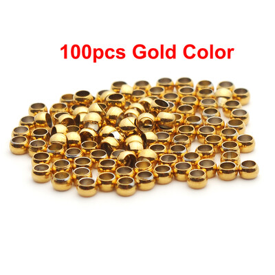 100-200Pcs 1.5 2 2.5 3mm Kuglični čep od nehrđajućeg čelika Crimp End Perle za pozicioniranje razmaknice za DIY izradu nakita narukvice