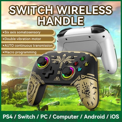 Bezdrôtový gamepad pre Switch/Switch OLED Pro Controller Šesťosý motor Vibračný BT5.0 Android IOS MFI PC PS3 rukoväť