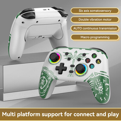 Bezdrôtový gamepad pre Switch/Switch OLED Pro Controller Šesťosý motor Vibračný BT5.0 Android IOS MFI PC PS3 rukoväť