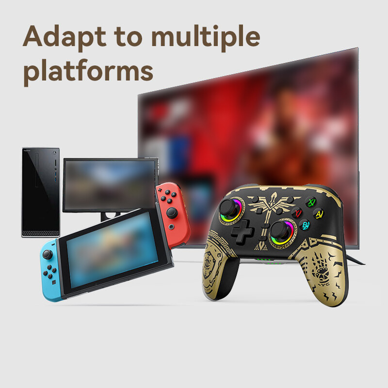 Bezdrôtový gamepad pre Switch/Switch OLED Pro Controller Šesťosý motor Vibračný BT5.0 Android IOS MFI PC PS3 rukoväť