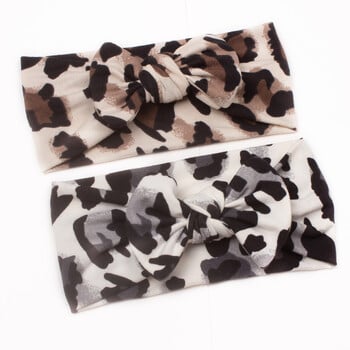 INS New Baby Leopard Print Headband Παιδική φαρδιά άκρη χωρίς ραφή μαντίλα φιόγκου μωρό λουράκι μαλλιών