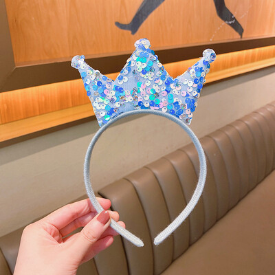 Princess Big Crown fejpánt Gyermek édes kétoldalas flitteres koronás fejpánt Születésnapi ajándék kiegészítők kislányoknak