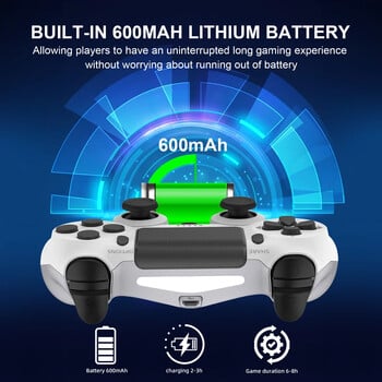 Ελεγκτής Bluetooth με επιφάνεια αφής Six-Axis Dual Vibration Wireless No Delay Gamepad για κονσόλα PS4 PS3 PC Joysticks Gyroscope