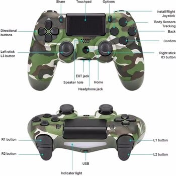 Ελεγκτής Bluetooth με επιφάνεια αφής Six-Axis Dual Vibration Wireless No Delay Gamepad για κονσόλα PS4 PS3 PC Joysticks Gyroscope