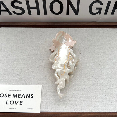 YWYHJ legújabb óceáni sorozata Hair Claw Hippocampus Medúza delfin Acetát Haj Claw Clipek Hajkiegészítők női lányoknak