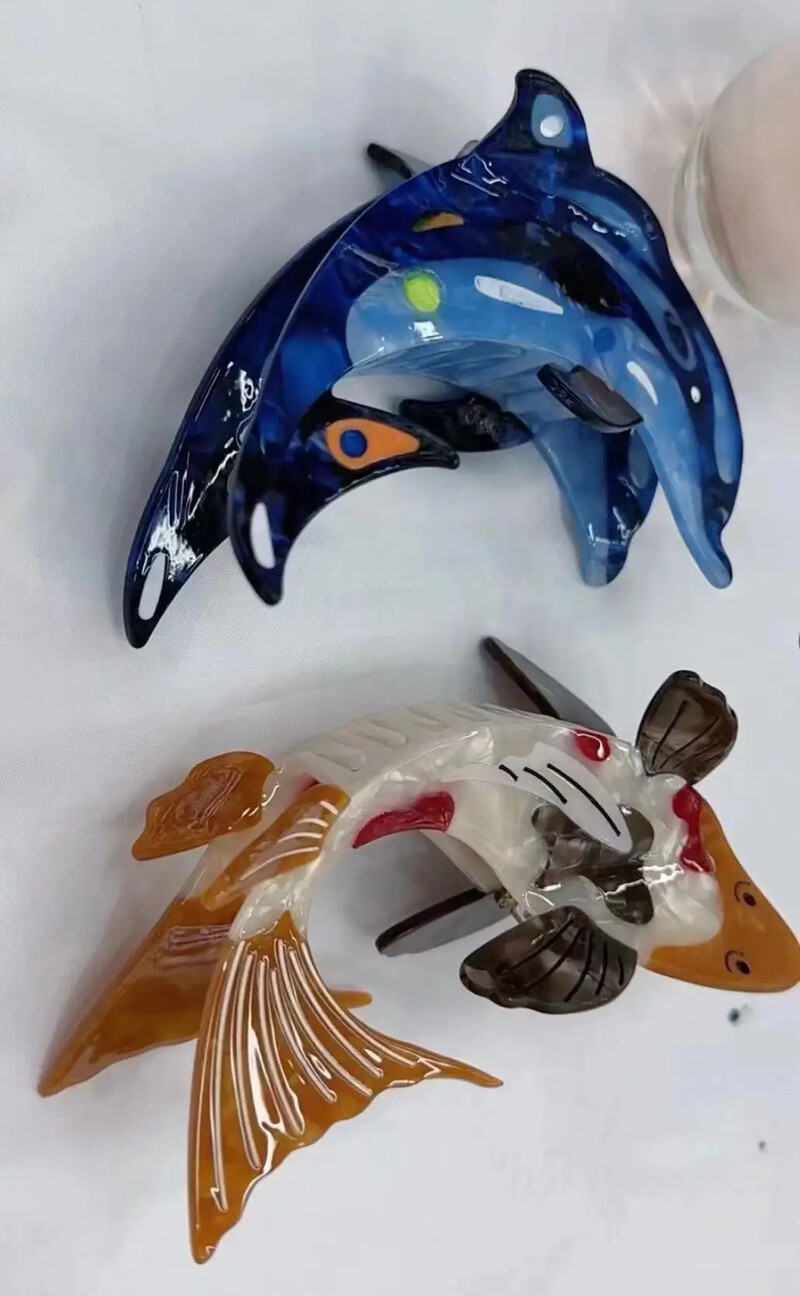 YWYHJ legújabb óceáni sorozata Hair Claw Hippocampus Medúza delfin Acetát Haj Claw Clipek Hajkiegészítők női lányoknak