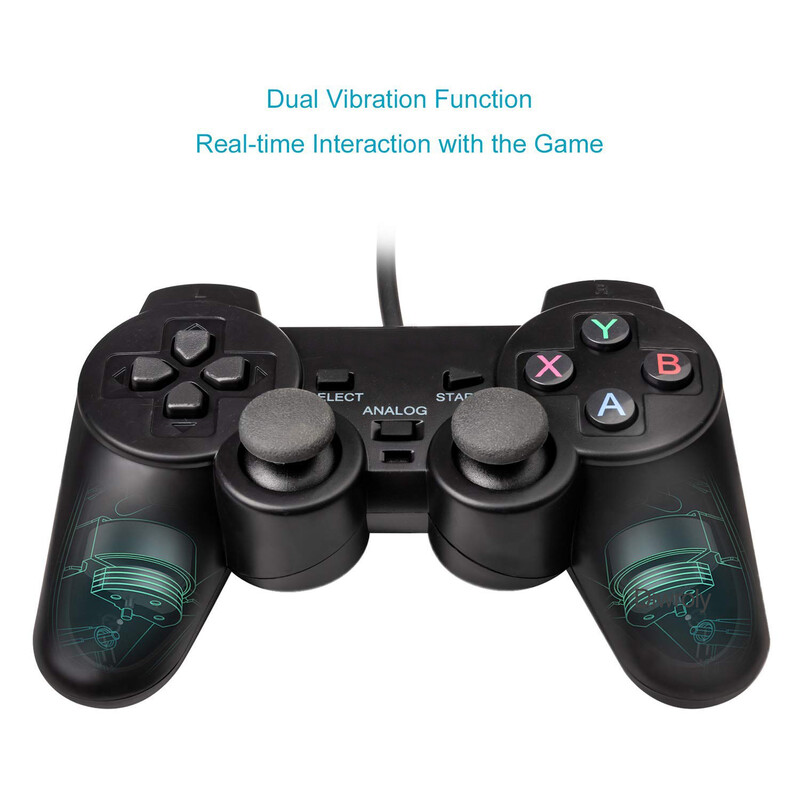 Upravljač za PS2 Žičani upravljač za Sony Playstation PS2 s dvostrukom vibracijom USB Žičani Joystick Joypad Video igre
