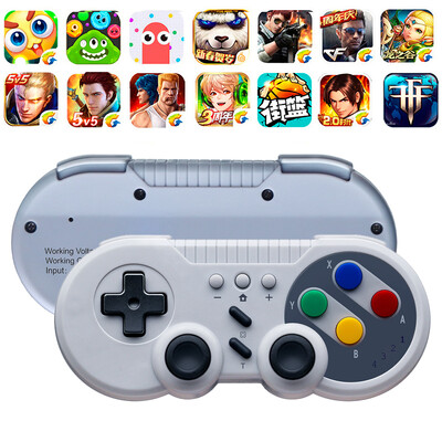 8 bitdo SN30 bezvadu kontrolieris, 6 asu sērijveida vibrācijas turbofunkcijas kursorsvira Switch Steam operētājsistēmai Windows Android iOS