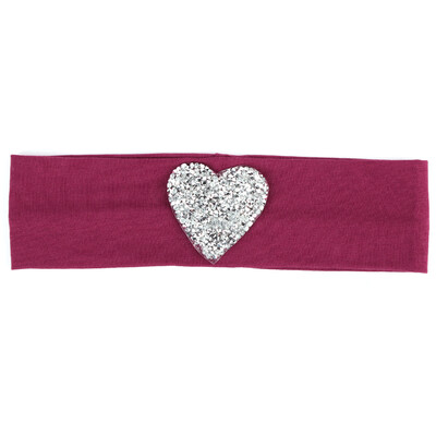 Geebro Gyerek pamut puha fejpánt Új tavaszi aranyos strasszok szív lapos hajpánt lányok sztreccs fejfedők haj kiegészítők