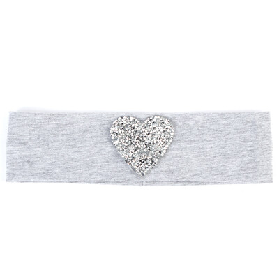 Geebro Gyerek pamut puha fejpánt Új tavaszi aranyos strasszok szív lapos hajpánt lányok sztreccs fejfedők haj kiegészítők