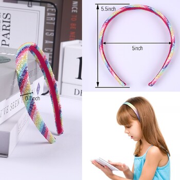 1 τμχ Cute Heart Star Headbands Girls Glitter Rainbow Hairbands Παιδικό Παιδικό πάρτι Διακόσμηση Αξεσουάρ μαλλιών