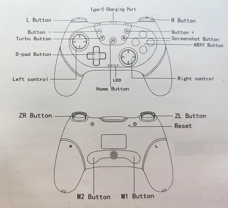 Frissítve a makróprogramozással Wake up Function Bluetooth-kompatibilis vezeték nélküli játékvezérlő a Switch Pro Lite Oled Gamepadhoz