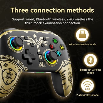 Безжичен Bluetooth геймпад за Nintend Switch Pro контролер Джойстик за Switch Game Console Подарък за рожден ден Джойстик Дръжка