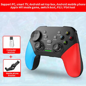 Controler de joc wireless BT 2.4G TypeC pentru Switch Pro PC Android IOS Tabletă Smart TV PS3 Gamepad Joystick Control cu vibrație