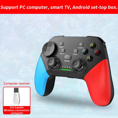 Controler de joc wireless BT 2.4G TypeC pentru Switch Pro PC Android IOS Tabletă Smart TV PS3 Gamepad Joystick Control cu vibrație