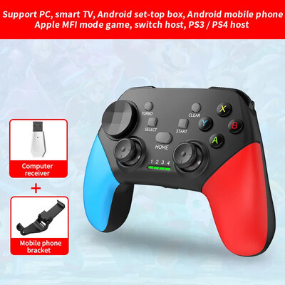 Controler de joc wireless BT 2.4G TypeC pentru Switch Pro PC Android IOS Tabletă Smart TV PS3 Gamepad Joystick Control cu vibrație
