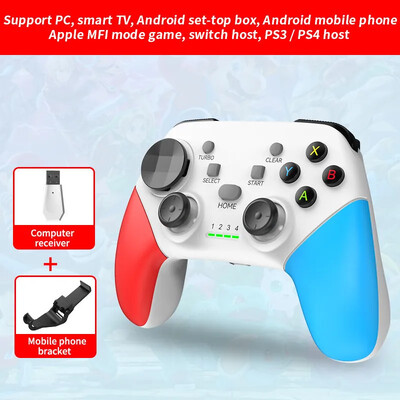 Controler de joc wireless BT 2.4G TypeC pentru Switch Pro PC Android IOS Tabletă Smart TV PS3 Gamepad Joystick Control cu vibrație