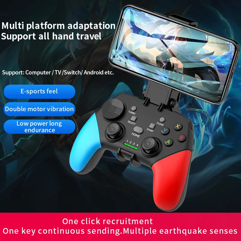 Controler de joc wireless BT 2.4G TypeC pentru Switch Pro PC Android IOS Tabletă Smart TV PS3 Gamepad Joystick Control cu vibrație