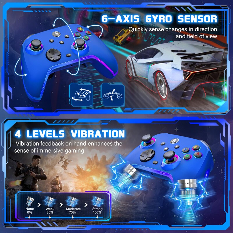 NE Wireless Switch Pro kontroliera spēļu vadība Nintendo Switch/OLED/Lite ar viegli programmējamu Turbo Wake-up kursorsviru