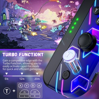 Για Joycons Για Nintendo Switch/Oled/Lite Ελεγκτής παιχνιδιών Trubo Control Vibration Joystick Mobile Console Gaming